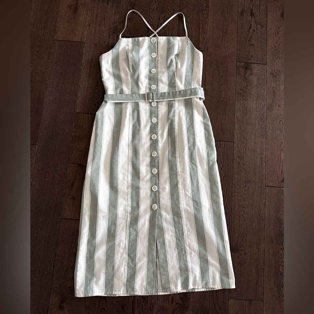 The Fifth Label Green & White Striped Dress